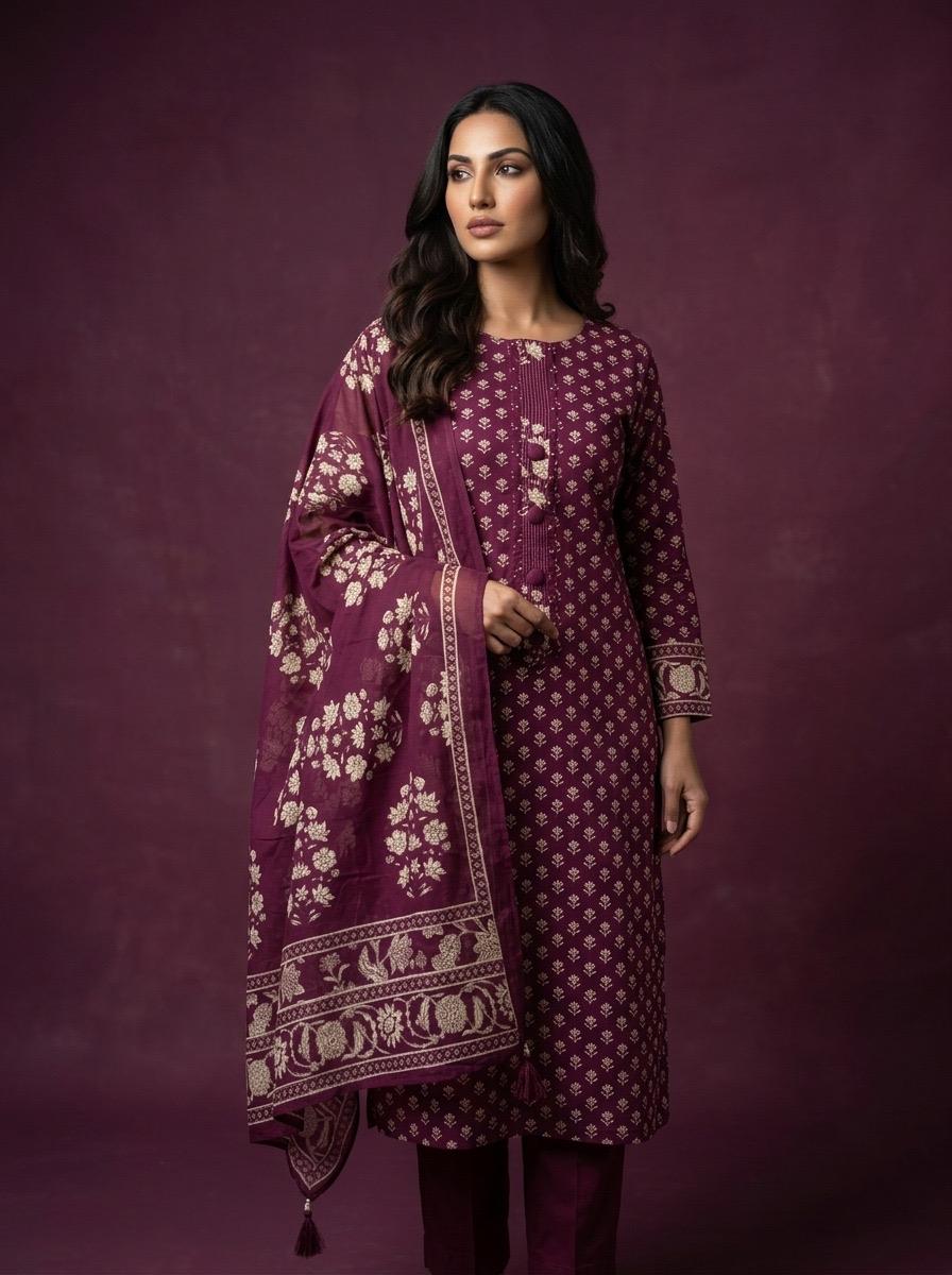 Premium cotton dress material at Raj Ladies Tailors Ahmedabad